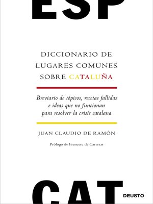 cover image of Diccionario de lugares comunes sobre Cataluña
